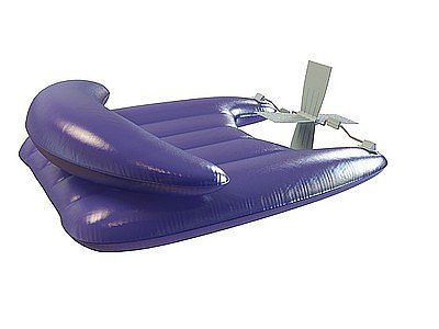 紫色皮划艇模型3d模型