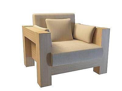 布艺单人沙发模型3d模型