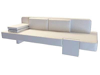 皮艺多人沙发模型3d模型