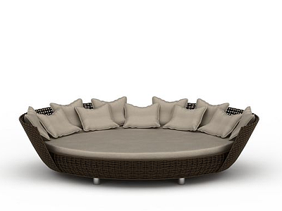 创意圆形沙发模型3d模型