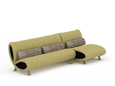 豪华多人沙发模型3d模型