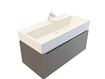 3d洗手台柜组合模型