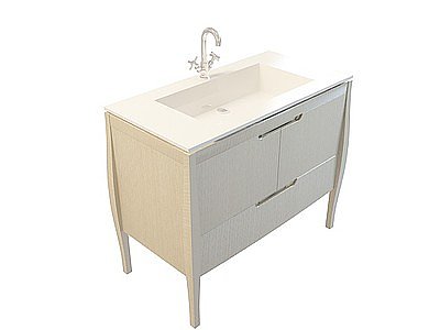 3d桌柜式洗手台模型