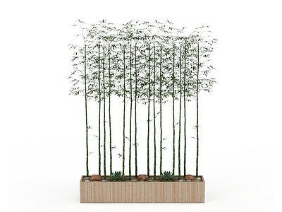 3d室内竹子免费模型