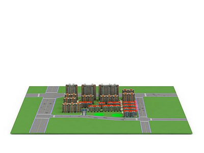 建筑楼群模型3d模型