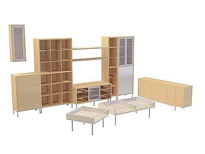 3d储物架储物柜模型