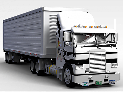 厢式货车模型3d模型