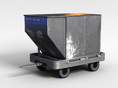 垃圾车箱模型3d模型