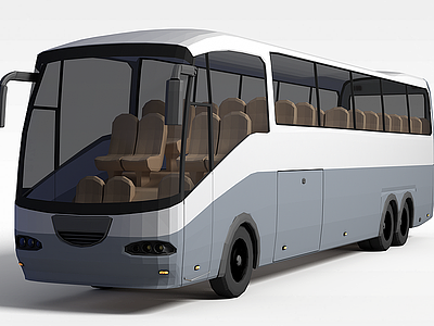 旅游大巴车模型3d模型