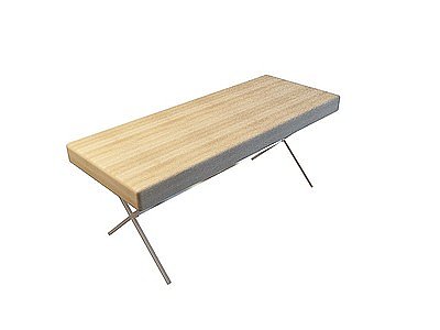 3d实木长凳模型