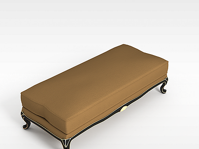 长方形沙发凳模型3d模型