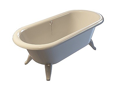 3dU形浴缸模型
