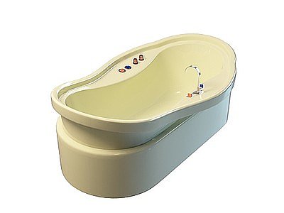 带底座浴缸模型
