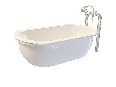 3d椭圆式浴缸模型