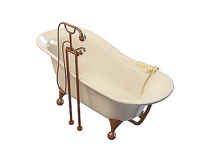 3d复古浴缸模型