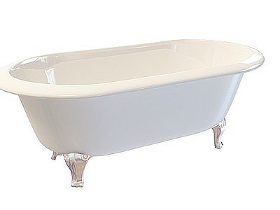 宽边浴缸模型