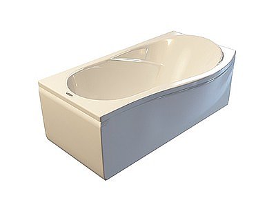 单一式浴缸模型