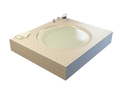 酒店圆形浴缸模型3d模型