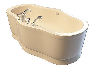 曲线形浴缸模型