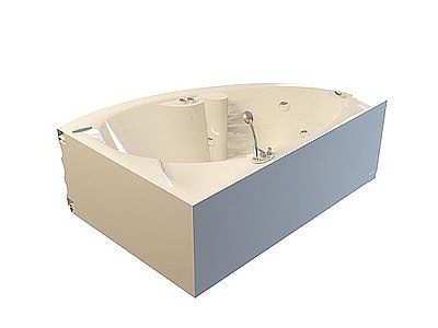 3d扇形自动出水浴缸模型