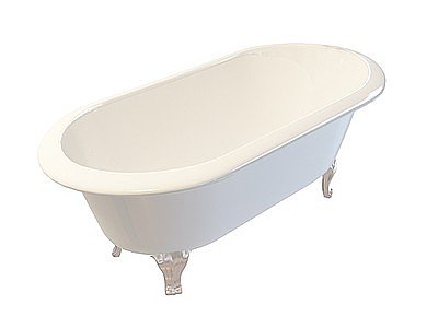 3d四脚独立式浴缸模型