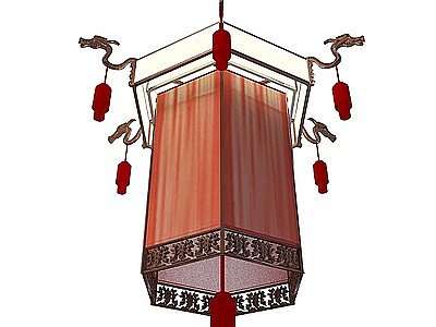 3d中式宫廷吊灯模型