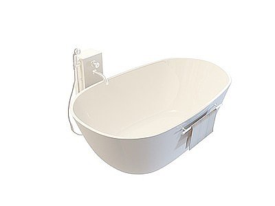 3d椭圆盆式浴缸模型
