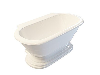 白色高档浴缸模型