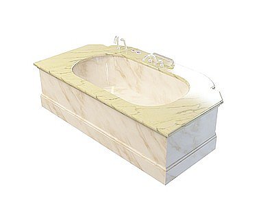 3d大理石拱形浴缸模型