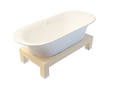 凳子镶嵌式浴缸模型