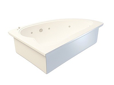 3d扇形按摩浴缸模型