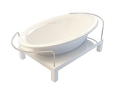 凳式一体浴缸模型