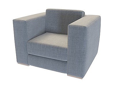 浅灰单人沙发模型3d模型