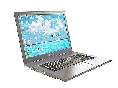 3d老式笔记本电脑模型