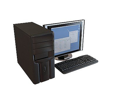 3d办公电脑模型