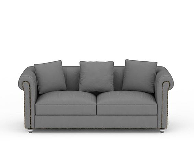 灰色沙发模型3d模型