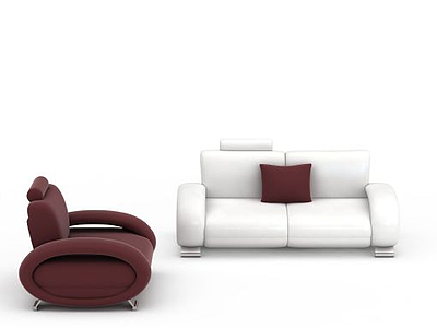 家用沙发组合模型3d模型