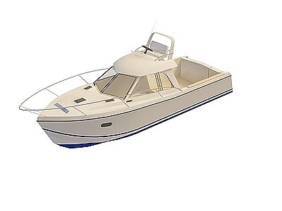 观光小游艇模型3d模型