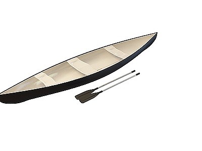 3d简约皮划艇模型