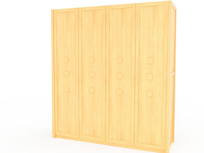 木质大衣柜模型3d模型