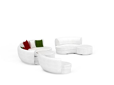 3d白色沙发免费模型