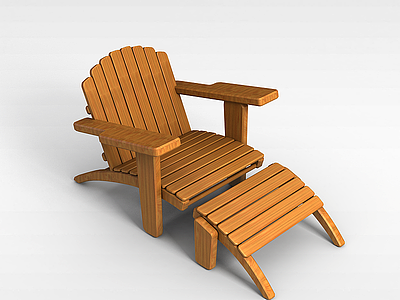 户外休闲椅躺椅模型3d模型