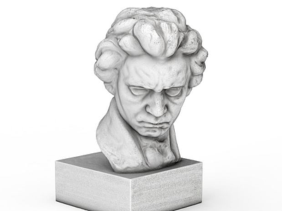 3d贝多芬雕像模型