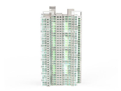 现代商厦建筑模型3d模型