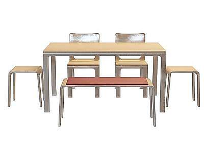 家用餐桌椅模型3d模型
