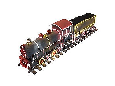 3d儿童玩具轨道火车模型