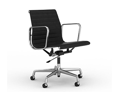 3d黑色办公椅模型