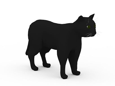 3d黑猫免费模型