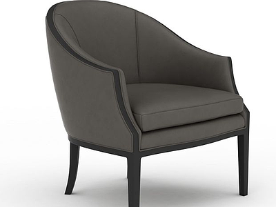 黑色沙发椅模型