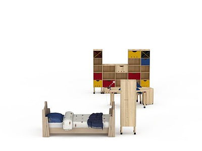3d实木家具组合免费模型